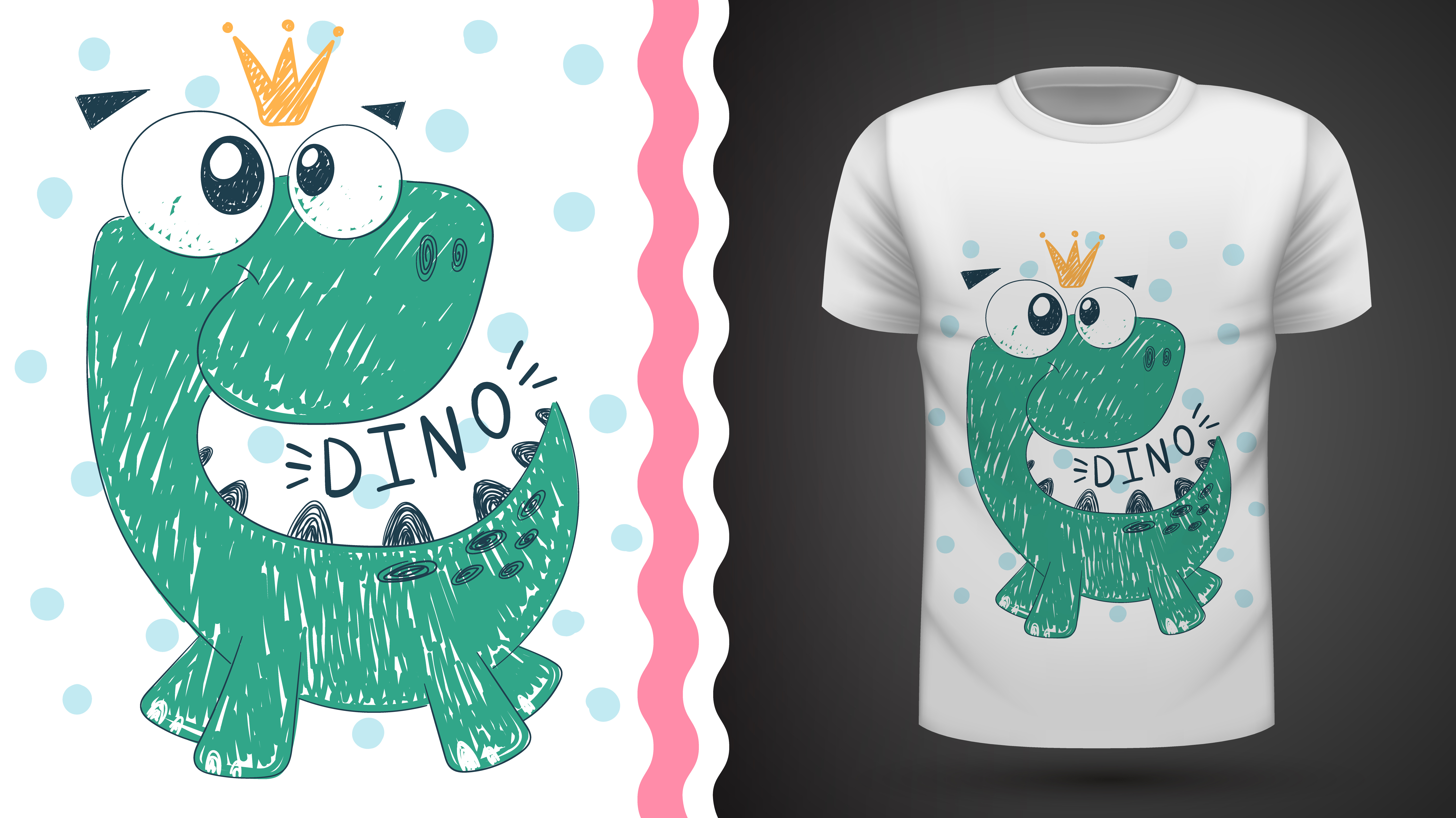 Download Cute princess dinosaur - idea for print t-shirt. 461277 ...