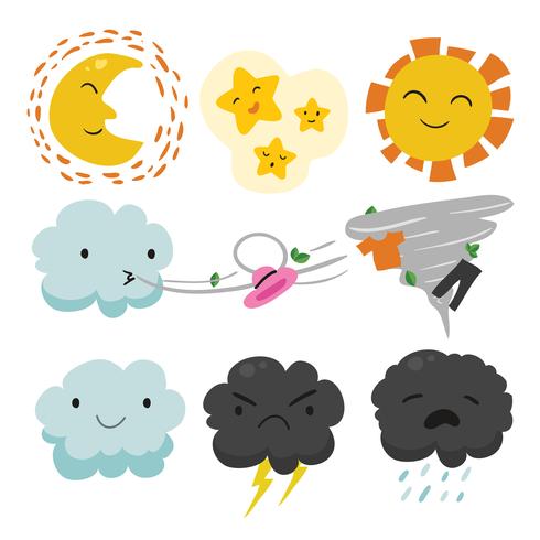 cloud collection design vector