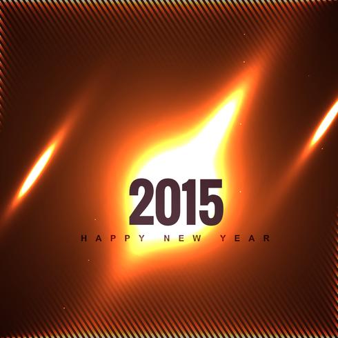 creative 2015 new year design on fire vector