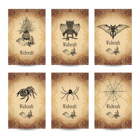 Vintage Witchcraft Banner Set vector