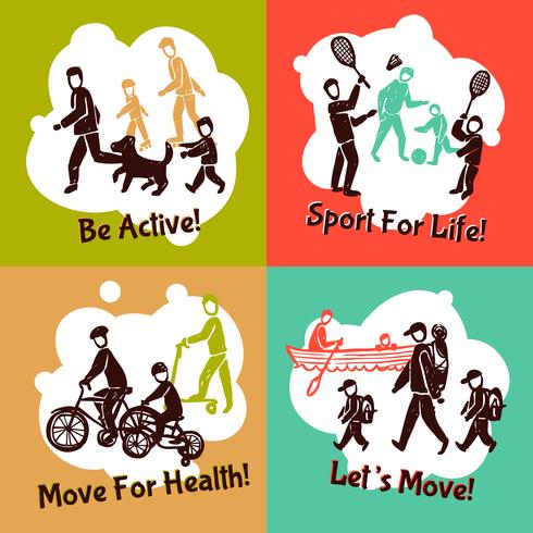 Physical Activity Set vector