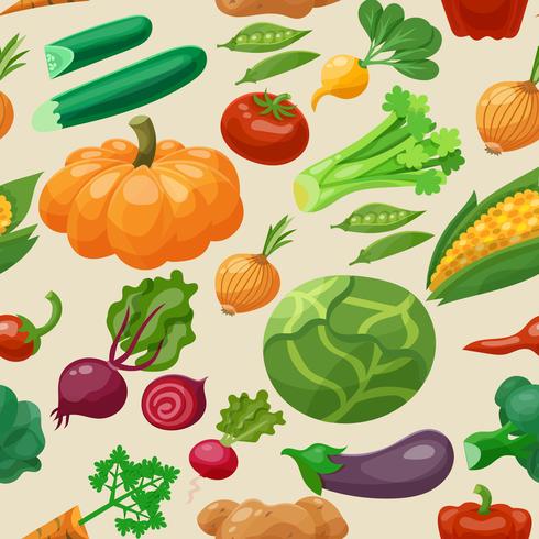 Vegetables Seamless Pattern vector