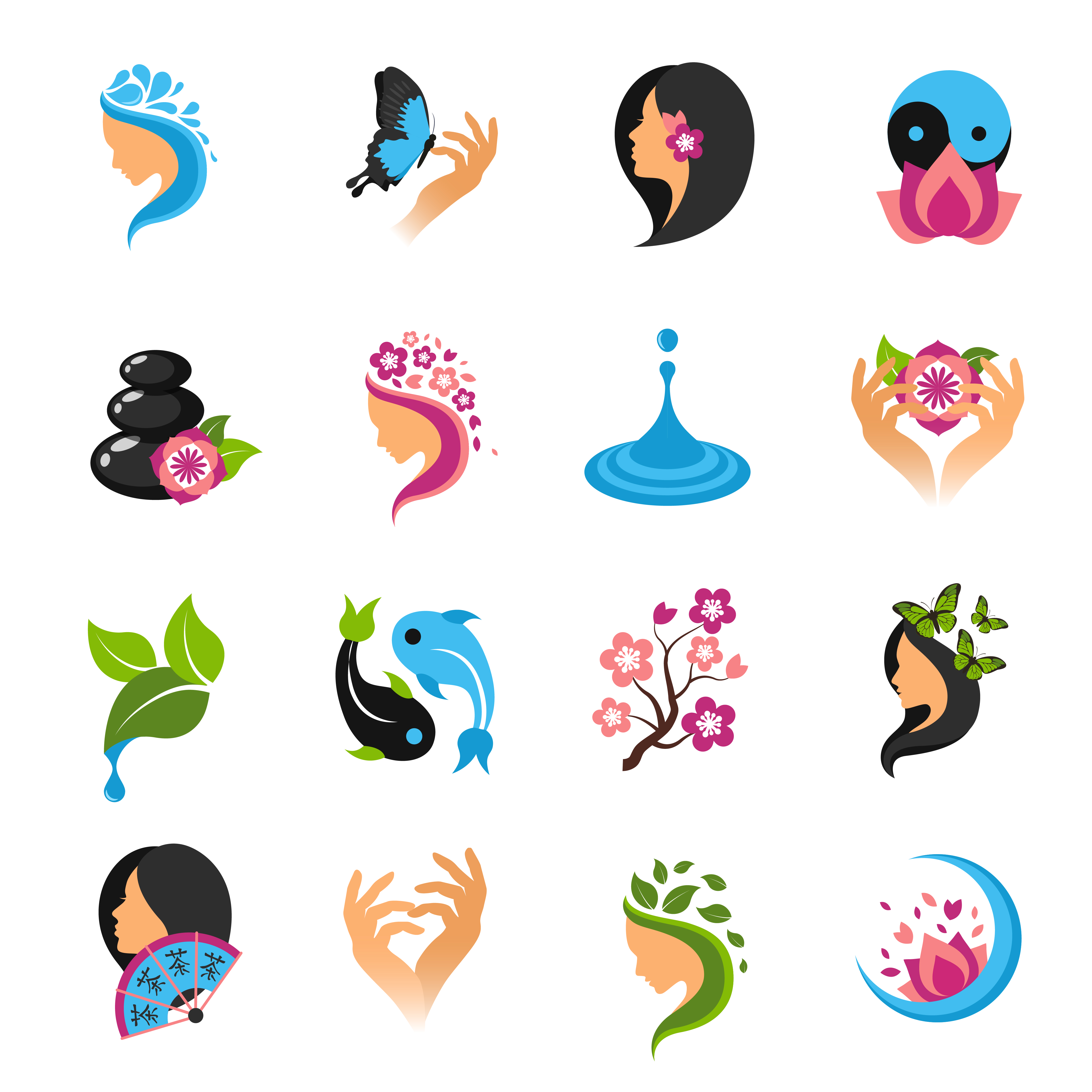 Beauty Icons Set 461381 Vector Art at Vecteezy