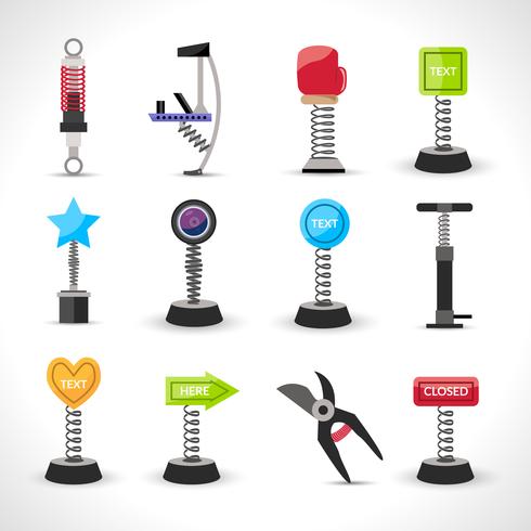 Metal Spring Devices vector