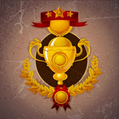 Golden Trophy Background vector