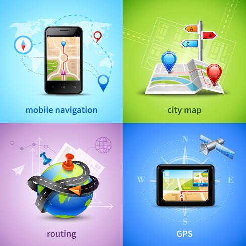 Navigation Concept Set vector