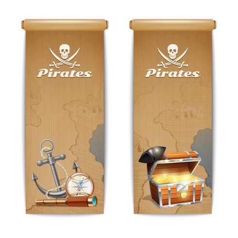 Pirate Banner Vertical vector