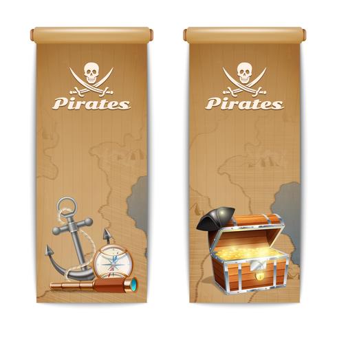 Banner Pirata Vertical vector