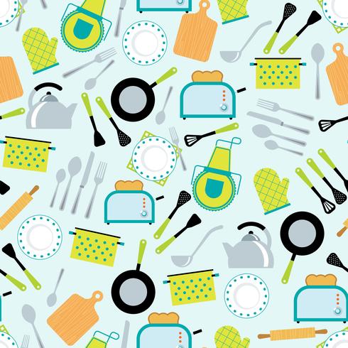 Cooking accessories seamless pattern vector