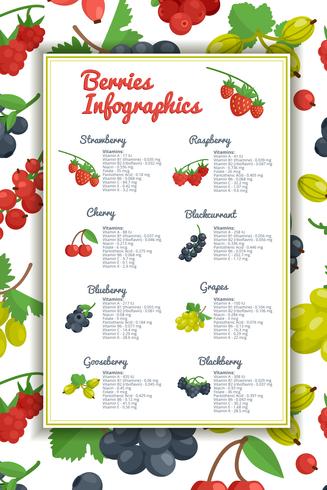 Berries Infographic Set vector