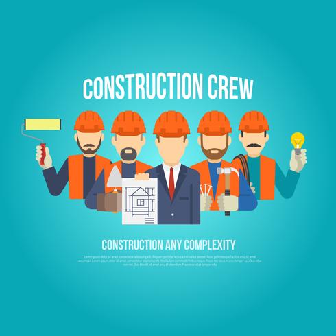 Builders Concept Flat vector