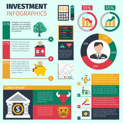 Investment Infographics Set vector