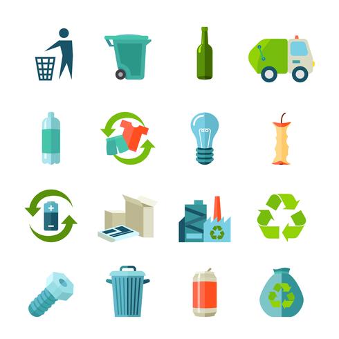 Recycling Icons Set  vector