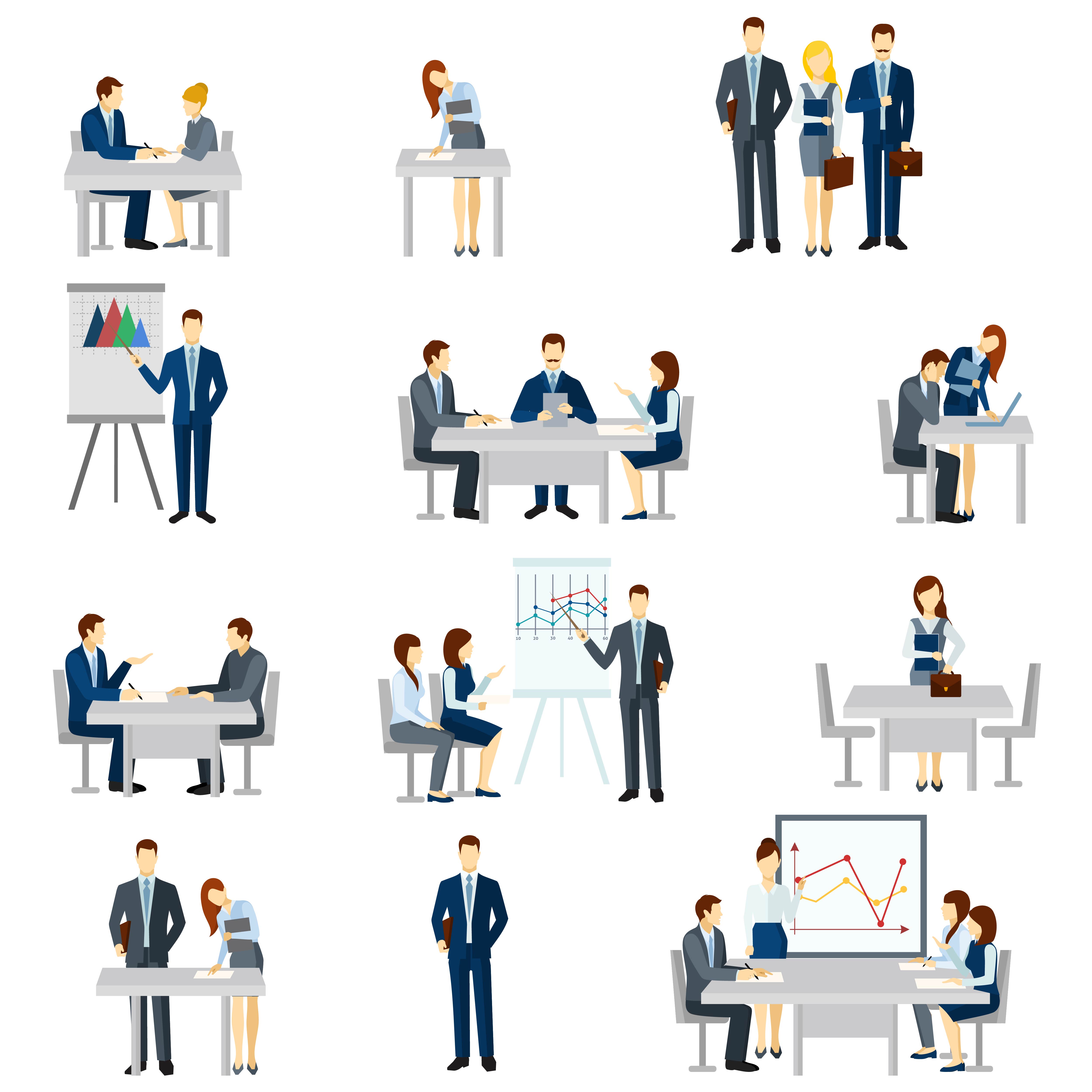 Business Coaching Icons Set 461665 Vector Art at Vecteezy