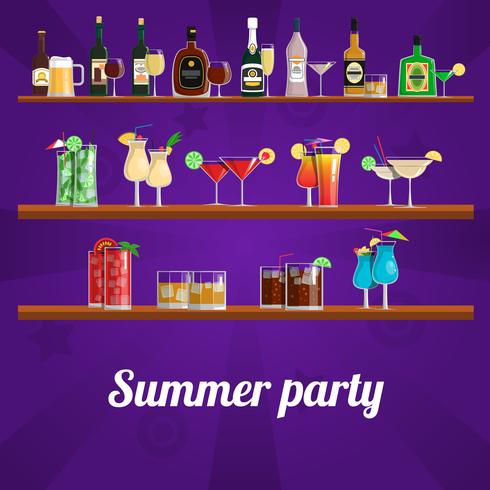 Summer Cocktail Party Concept vector