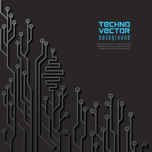 Circuit Black Background vector