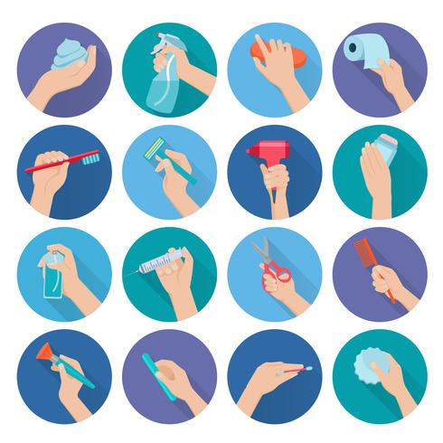 Hand Holding Objects Flat vector