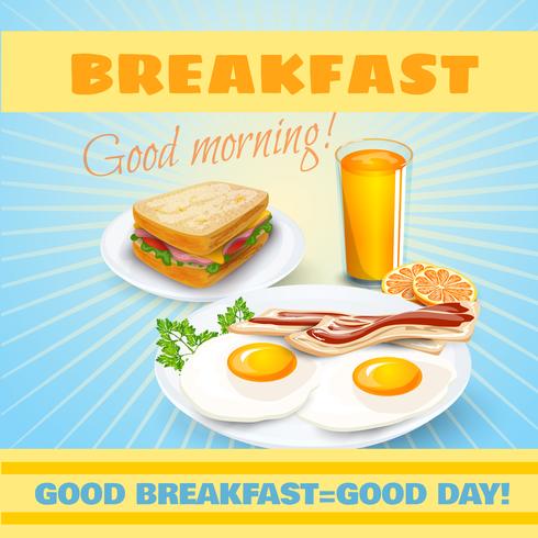  Breakfast classical  poster vector