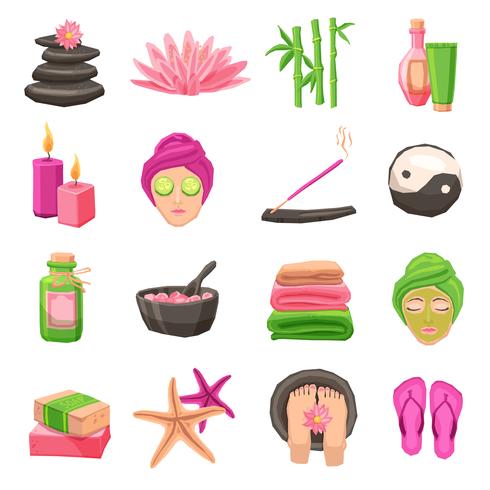 Conjunto de iconos de spa vector