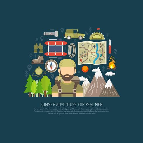 Tourism Concept Flat vector