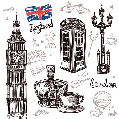 London Sketch Set vector