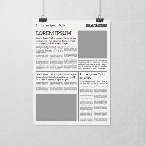 Hanging Newspaper Concept vector
