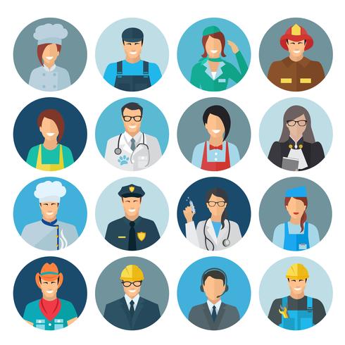 Profession Avatar Flat Icon vector