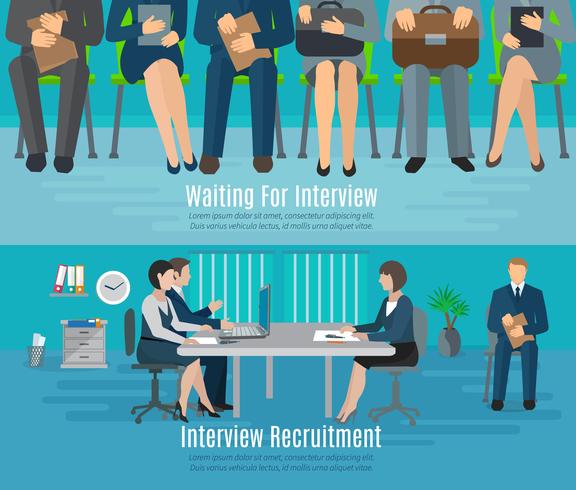 Hiring Process Banner Set vector