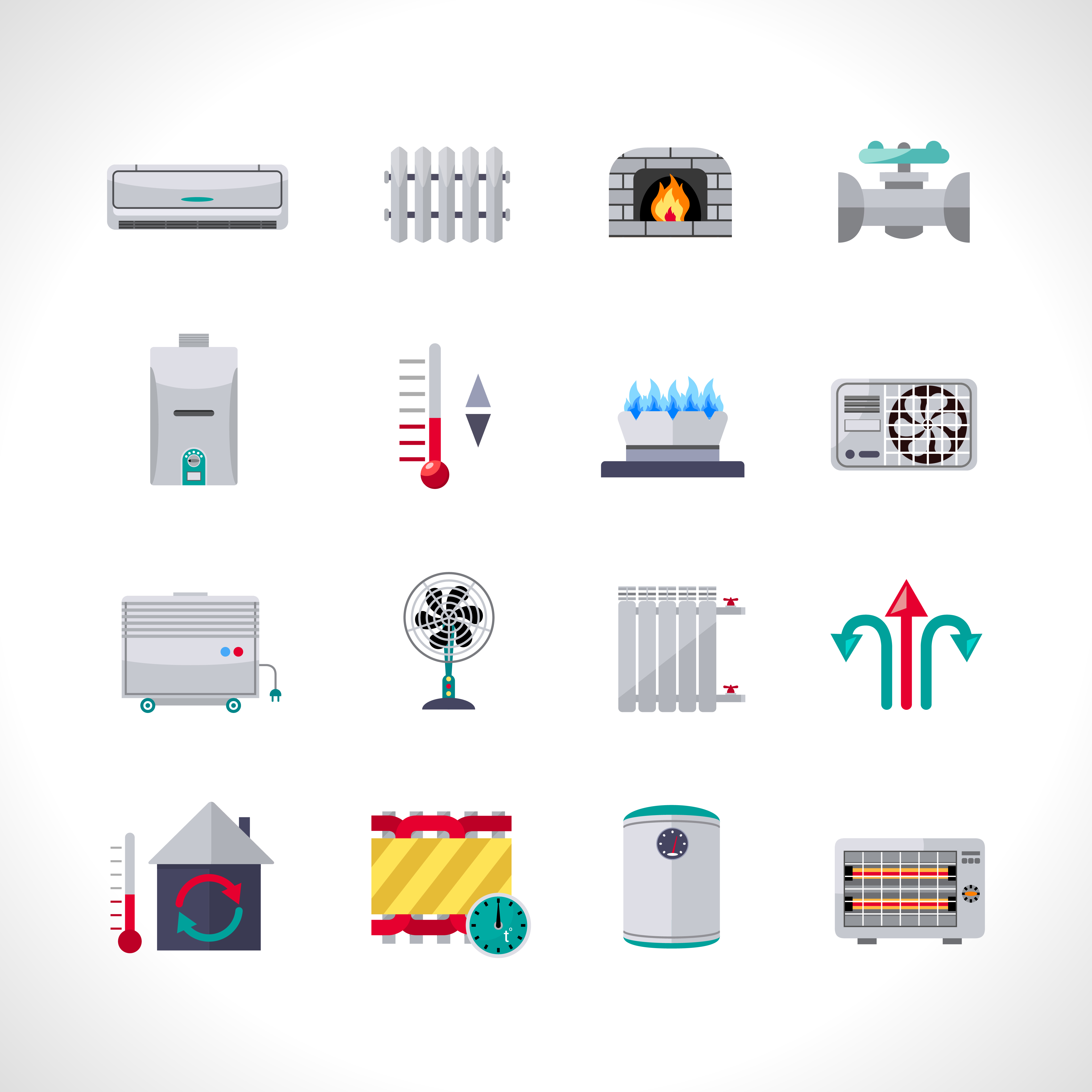 heating cooling icon heating cooling icon