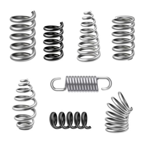 Realistic Metal Springs vector