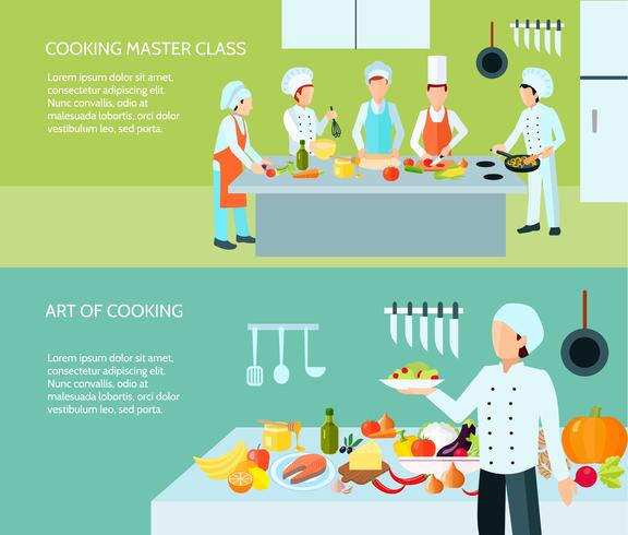 Cooking Art Banner Set  vector