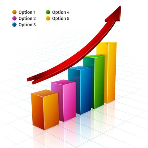 Business Graph 3d vector