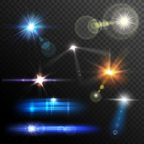 Lens Flares Set vector