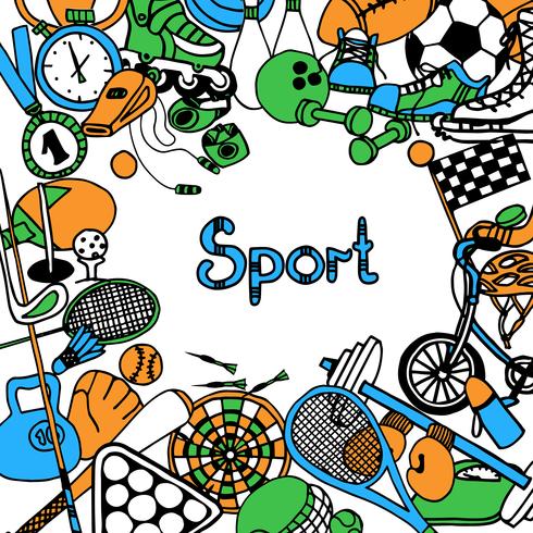 Sport Sketch Frame vector