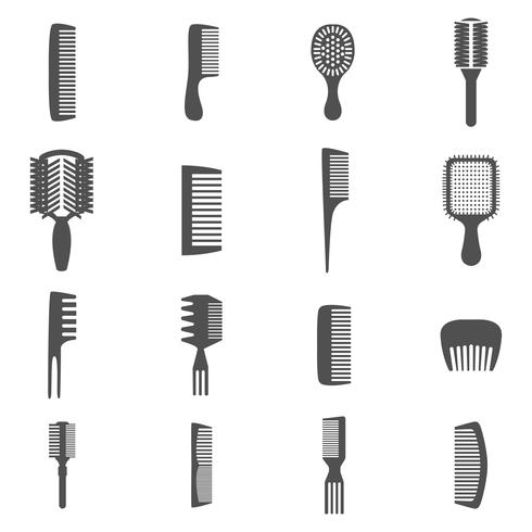 Comb Icons Set vector