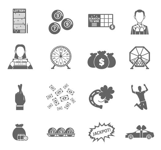 Lottery Icon Set vector