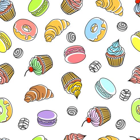 Cakes Seamless Pattern vector