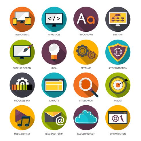 Web Design Icons Set vector