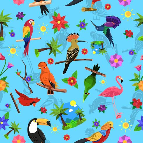 Bird Seamless Pattern vector