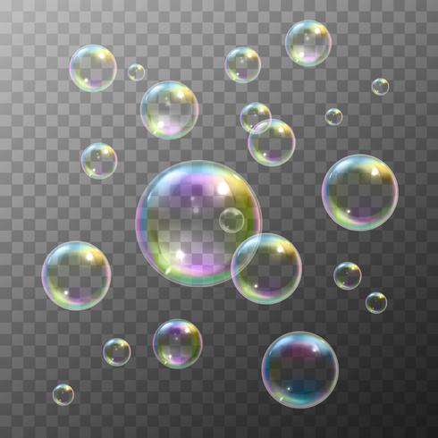 Soap Bubbles Set vector