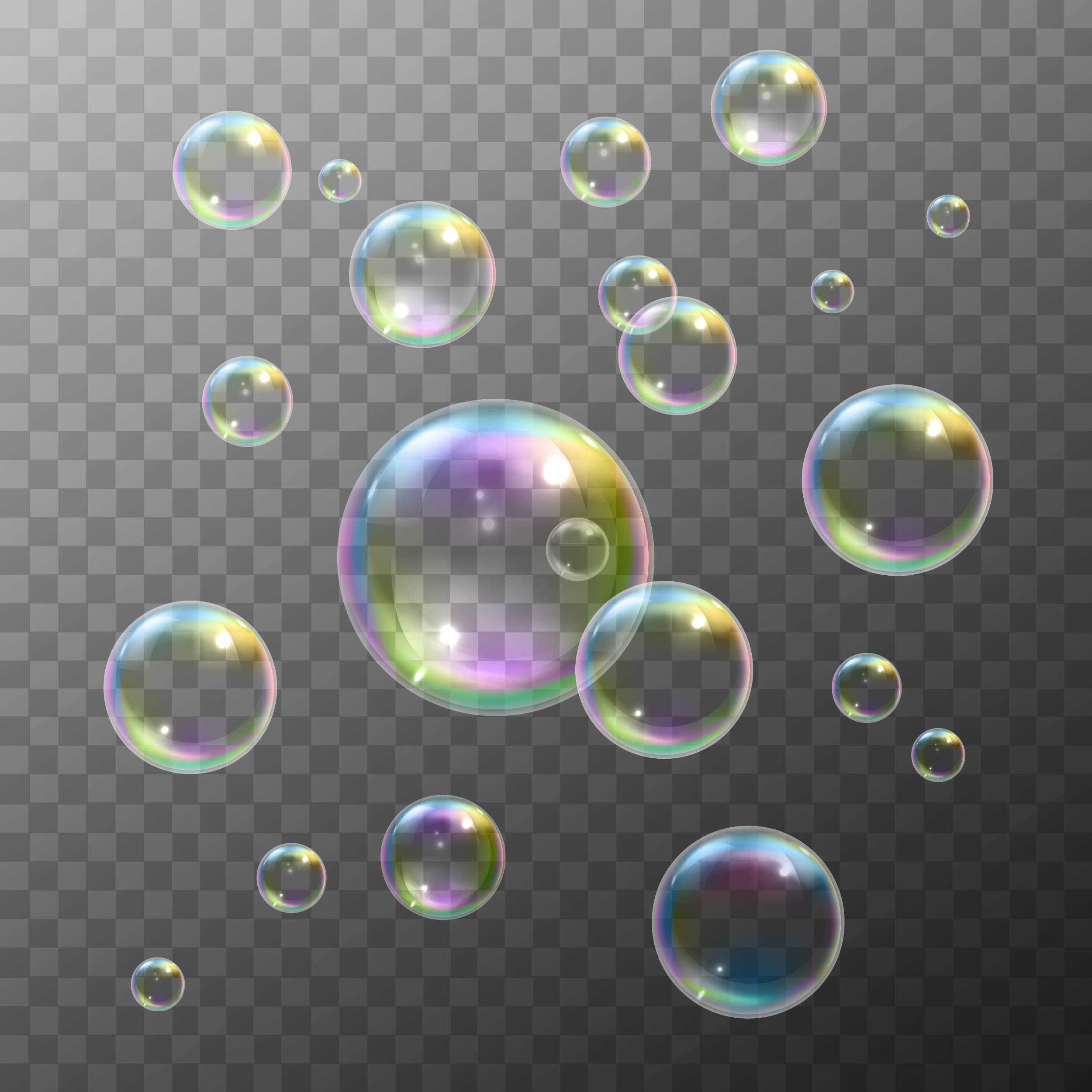 Soap Bubbles On Transparent Background Cartoon Vector Cartoondealer ...