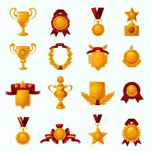 Awards Cartoon Set vector