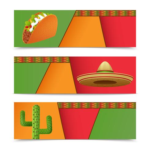 Mexican Banners Horizontal vector