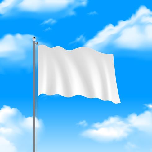 Bandera en el cielo azul vector