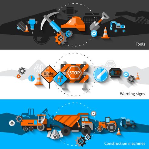 Road Repair Banners vector