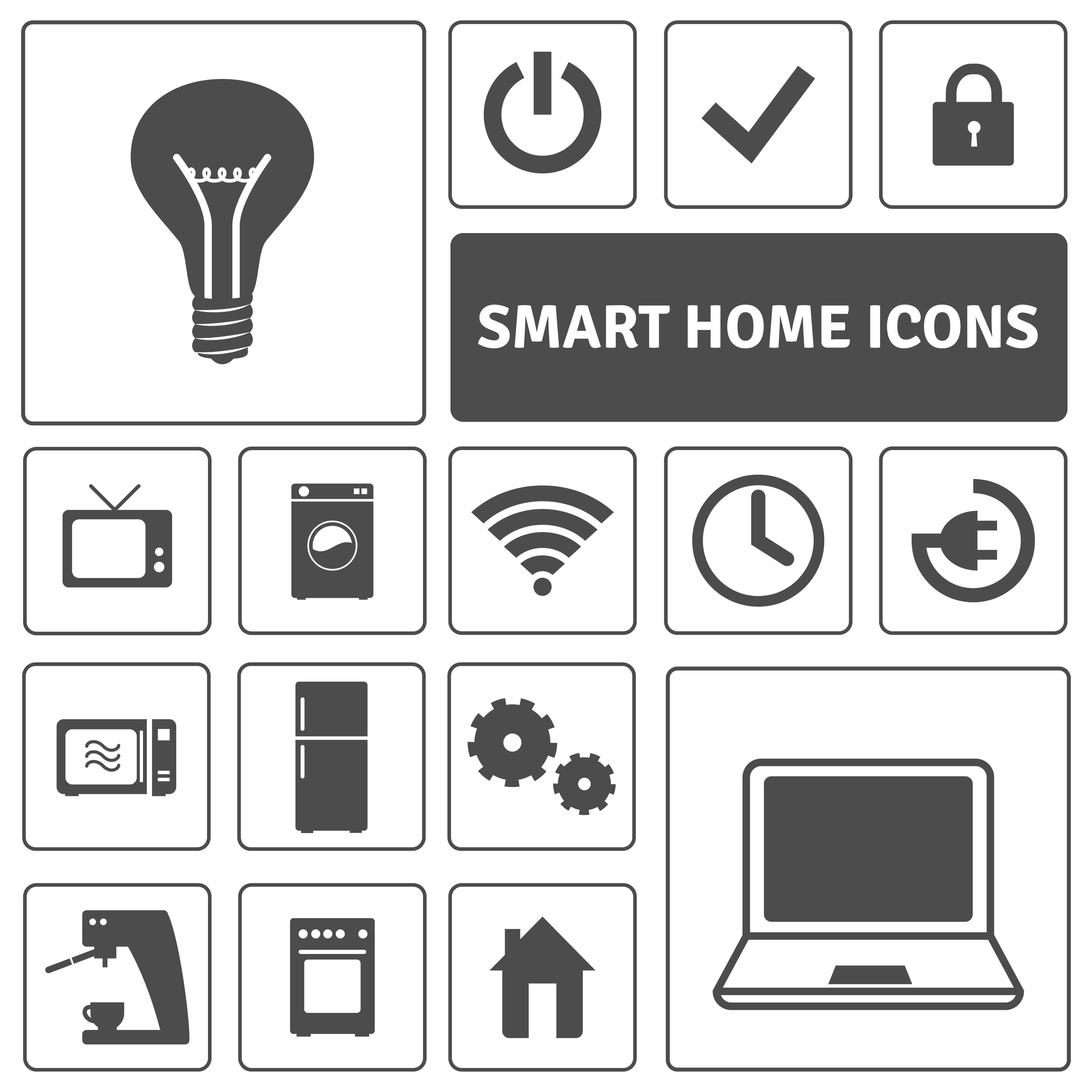 Download Smart Home Icons Set - Download Free Vectors, Clipart ...
