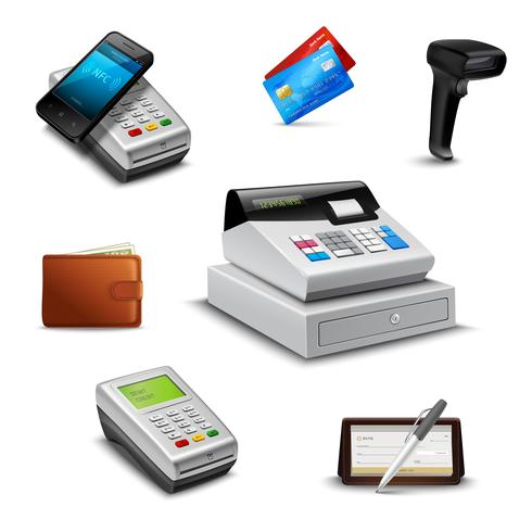 Realistic Payment Set vector