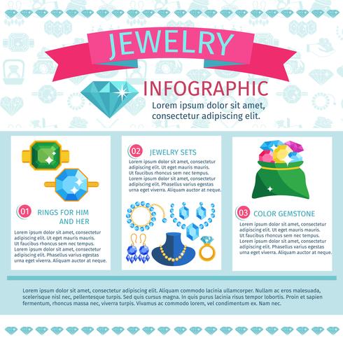 Infografía de joyas preciosas vector