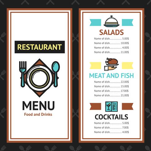 Restaurant Menu Template vector