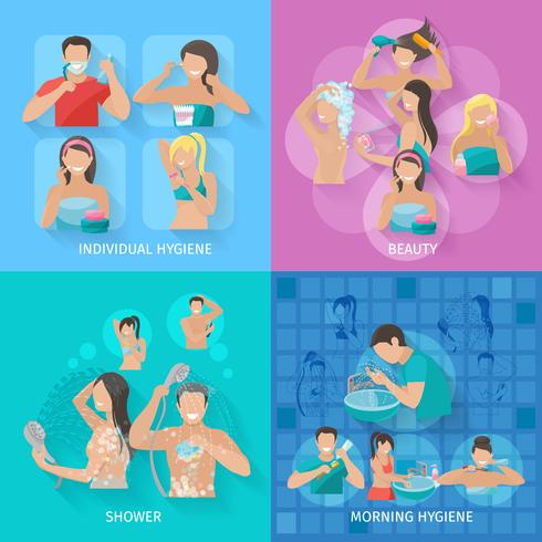 Hygiene Flat Set vector